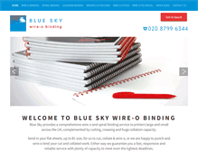 Tablet Screenshot of blueskywirebinding.co.uk